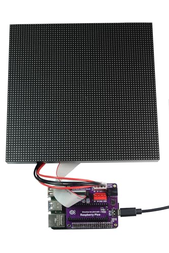 xicoolee RGB Vollfarb-LED-Matrix-Panel für Raspberry Pi/Arduino/ESP32, 3 mm Rastermaß, 64 × 64, 4096 einzelne RGB-LEDs, Helligkeit einstellbar, mit Adapter für direkten Stecker von xicoolee