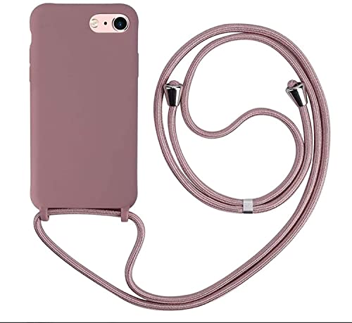 xingting EU Handykette kompatibel mit iPhone 6/7/8(4.7inch) Handyhülle Verstellbarer Silikon Seil Necklace Hülle-Rosa Gold von xingting EU