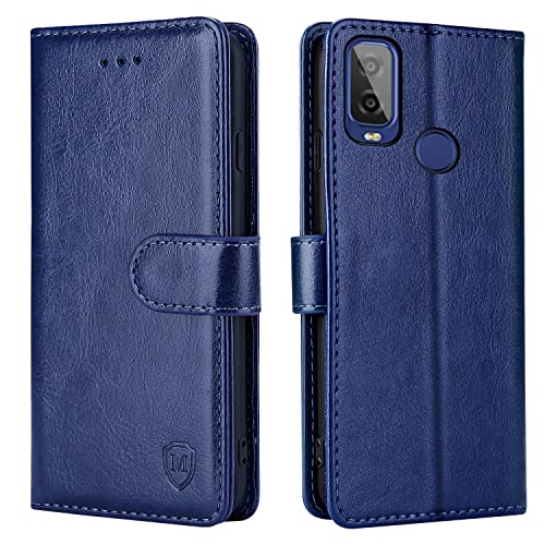 xinyunew Handyhülle für Motorola Moto E13 6.5"" Hülle,Hülle Handyhülle Phone Leder Flip Case Ständer PU Brieftasche Schutzhülle für Motorola Moto E13 6.5"",Blau von xinyunew