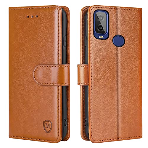 xinyunew Handyhülle für Motorola Moto E13 6.5"" Hülle,Hülle Handyhülle Phone Leder Flip Case Ständer PU Brieftasche Schutzhülle für Motorola Moto E13 6.5"",Braun von xinyunew