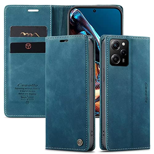 xinyunew Handyhülle für Xiaomi Redmi Note 12 Pro Plus 5G Hülle Flip Wallet Leather Case, Premium Leder Brieftasche Schutzhülle [Kartenfach][Stand] für Xiaomi Redmi Note 12 Pro Plus 5G,Bleu von xinyunew