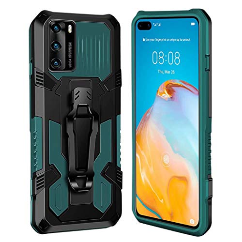 xinyunew Hülle Kompatibel mit Huawei P40, Stoßfest Outdoor Handy Case Militärstandard Schutzhülle Robust Stürzen Heavy Duty Gürtelclip Handyhülle für Huawei P40- Grün von xinyunew