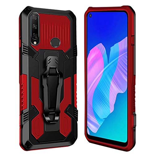 xinyunew Hülle Kompatibel mit Huawei Y7P/P40 lite E, Stoßfest Outdoor Handy Case Militärstandard Schutzhülle Robust Stürzen Heavy Duty Gürtelclip Handyhülle für Huawei Y7P/P40 lite E - Rot von xinyunew