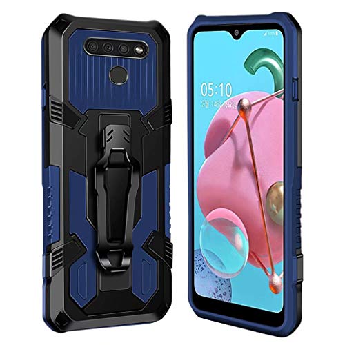 xinyunew Hülle Kompatibel mit LG K41S/K51S, Stoßfest Outdoor Handy Case Militärstandard Schutzhülle Robust Stürzen Heavy Duty Gürtelclip Handyhülle für LG K41S/K51S- Blau von xinyunew