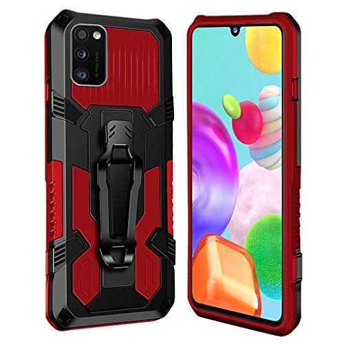 xinyunew Hülle Kompatibel mit Samsung Galaxy A12, Stoßfest Outdoor Handy Case Militärstandard Schutzhülle Robust Stürzen Heavy Duty Gürtelclip Handyhülle für Samsung Galaxy A12- Rot von xinyunew