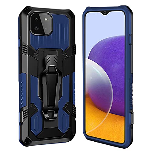 xinyunew Hülle Kompatibel mit Samsung Galaxy A22 5G, Stoßfest Outdoor Handy Case Militärstandard Schutzhülle Robust Stürzen Heavy Duty Gürtelclip Handyhülle für Samsung Galaxy A22 5G- Blau von xinyunew