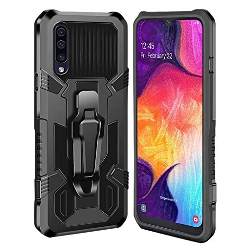 xinyunew Hülle Kompatibel mit Samsung Galaxy A50/A50S, Stoßfest Outdoor Handy Case Militärstandard Schutzhülle Robust Stürzen Heavy Duty Gürtelclip Handyhülle für Galaxy A50/A50S- Schwarz von xinyunew