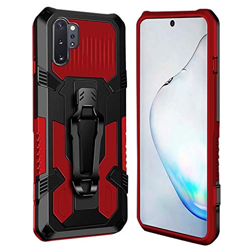 xinyunew Hülle Kompatibel mit Samsung Galaxy Note 10 Plus [5G], Stoßfest Outdoor Handy Case Militärstandard Schutzhülle Robust Stürzen Heavy Duty Gürtelclip Handyhülle - Rot von xinyunew