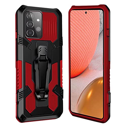 xinyunew Hülle Kompatibel mit Vivo Y76 5G / Y76s 5G / Y74s, Stoßfest Outdoor Handy Case Militärstandard Schutzhülle Robust Stürzen Heavy Duty Gürtelclip Handyhülle für Vivo Y76 5G-Rot von xinyunew