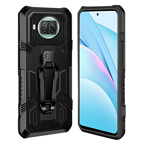 xinyunew Hülle Kompatibel mit Xiaomi Mi 10T Lite, Stoßfest Outdoor Handy Case Militärstandard Schutzhülle Robust Stürzen Heavy Duty Gürtelclip Handyhülle für Xiaomi Mi 10T Lite- Schwarz von xinyunew