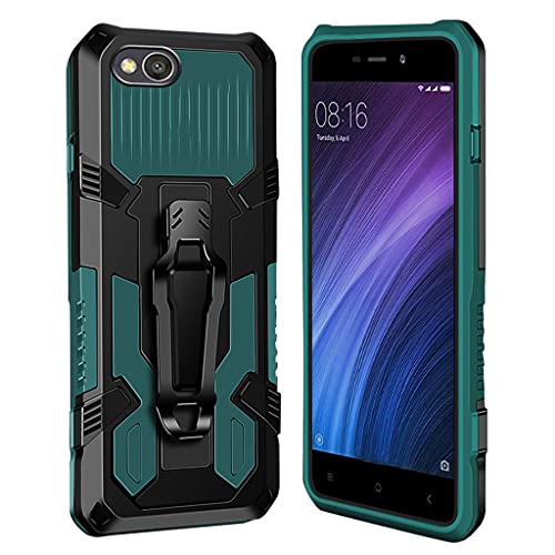 xinyunew Hülle Kompatibel mit Xiaomi Redmi 4A, Stoßfest Outdoor Handy Case Militärstandard Schutzhülle Robust Stürzen Heavy Duty Gürtelclip Handyhülle für Xiaomi Redmi 4A- Grün von xinyunew