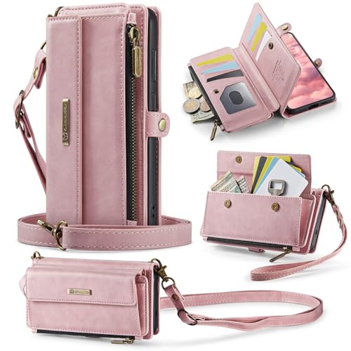 xinyunew Hülle für Google Pixel 8 Pro mit Band Handykette, Leder Handyhülle Handytasche mit Kartenfächern Frauen Brieftasche Klapphülle Tasche Google Pixel 8 Pro,Rosa xinyunew Hülle für Google Pixel 8 Pro mit Band Handykette, Leder Handyhülle Handytasche mit Kartenfächern Frauen Brieftasche Klapphülle Tasche Google Pixel 8 Pro,Rosa von xinyunew