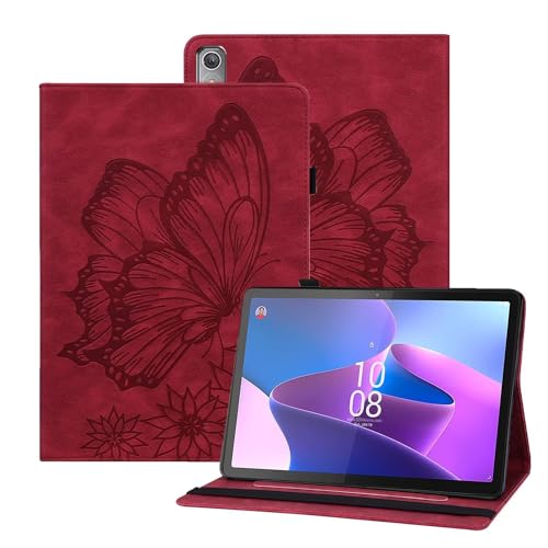 xinyunew Hülle für Huawei MediaPad T5 10.1 Zoll/AGS2-W09,AGS2-W19,AGS2-L09, Dünne Leichte PU Leder Tablet Hülle mit Auto Schlaf/Aufwach Funktion Wach Tablet Cove, Rot von xinyunew