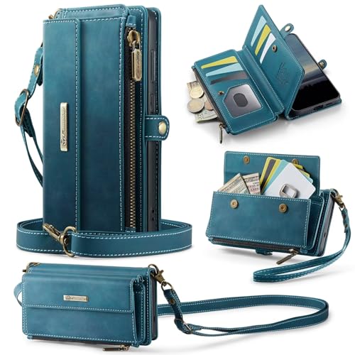xinyunew Hülle für iPhone 13 Pro Max mit Band Handykette, Leder Handyhülle Handytasche mit Kartenfächern Frauen Brieftasche Klapphülle Tasche iPhone 13 Pro Max,Grün xinyunew Hülle für iPhone 13 Pro Max mit Band Handykette, Leder Handyhülle Handytasche mit Kartenfächern Frauen Brieftasche Klapphülle Tasche iPhone 13 Pro Max,Grün von xinyunew
