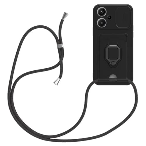 xinyunew Schiebe Kameraschutz Silikon Handykette Hülle kompatibel mit Redmi Note 13 Pro Plus 5G, Metall Ring Halter Handy Cover,Verstellbarer Halskette Handyhülle Redmi Note 13 Pro+ 5G - Schwarz xinyunew Schiebe Kameraschutz Silikon Handykette Hülle kompatibel mit Redmi Note 13 Pro Plus 5G, Metall Ring Halter Handy Cover,Verstellbarer Halskette Handyhülle Redmi Note 13 Pro+ 5G - Schwarz von xinyunew