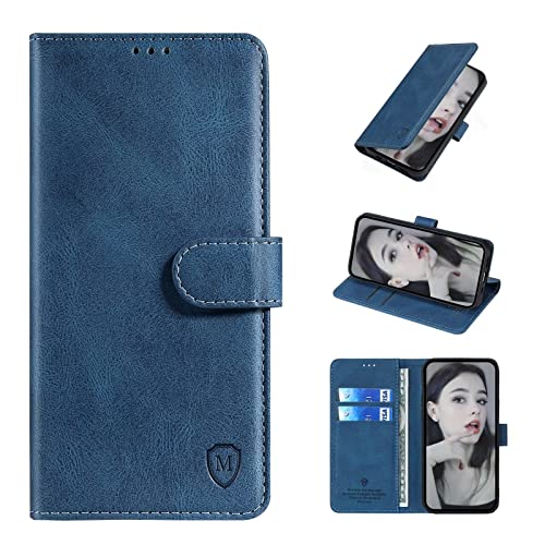 xinyunew Wallet Serie Handyhülle für Motorola Edge 40 Neo Hülle Leder Flip Case Cover Schutzhülle für Motorola Edge 40 Neo Tasche, Blau von xinyunew