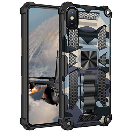 xinyunew für iPhone XS/iPhone X Rundumschutz Stoßfest Hülle Militärischer Vollschutz Handyhülle Schutzhülle iPhone XS/iPhone X Case Cover Product - Navy Blau von xinyunew