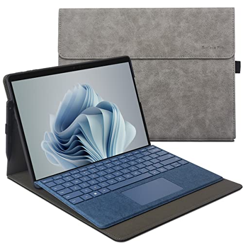 xisiciao Schutzhülle für Microsoft Surface Pro 9, mit TPU-Soft-Shell, kompatibel mit Signature Tastaturabdeckung, ultradünn und leicht, Wärmeableitungsdesign (Grau) von xisiciao