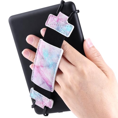 xiviers Sichere Handschlaufe für Kindle und Tablet – leicht und vielseitig, hohe Elastizität, Fingergriff-Halterung für 6–8 Zoll Kobo/Voyaga/Lenovo/Sony/Kindle E-Book-Tablet. von xiviers