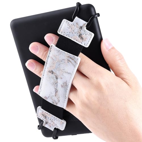 xiviers Sichere Handschlaufe für Kindle und Tablet – leicht und vielseitig, hohe Elastizität, Fingergriff-Halterung für 6–8 Zoll Kobo/Voyaga/Lenovo/Sony/Kindle E-Book-Tablet. von xiviers