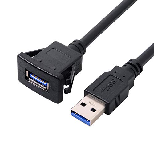 1 m wasserdichtes Single USB 3.0 Verlängerung Riegel Mount Auto AUX Kabel für Armaturenbrett von xiwai