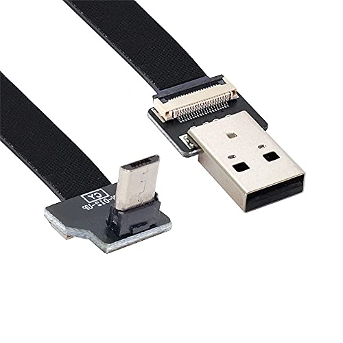 USB 2.0 Typ A Stecker auf Micro-USB 5-poligen Stecker, flach, FPC-Kabel für FPV & Disk & Telefon, 2 m von xiwai