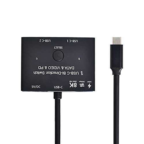 USB-C Type-C Bi-Direction Switch MST 1 bis 2 Hub unterstützt Videodaten PD 8K@30Hz 100W 10Gbps von xiwai
