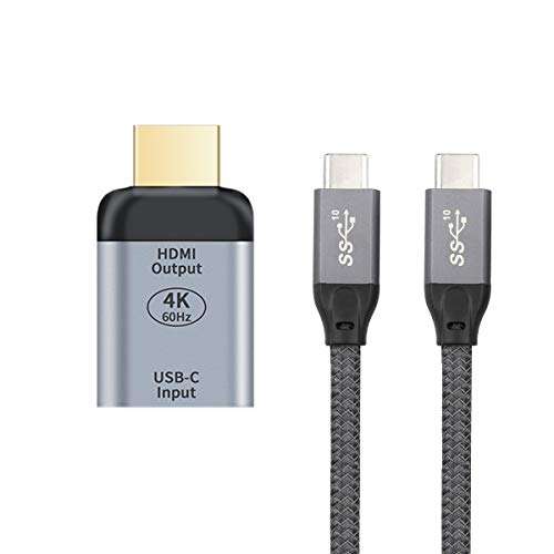 Xiwai 10 Gbps 100 W Kabel USB-C Typ C Buchse auf HDMI Waschbecken HDTV Adapter 4K 60Hz 1080p für Tablet & Telefon & Laptop von xiwai