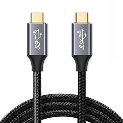 Xiwai 10 Gbps USB-C USB 3.1 Typ C Gen2 Stecker auf Stecker Daten-Video 100 W Kabel mit E-Marker für Tablet & Telefon & Laptop (1 m) von xiwai