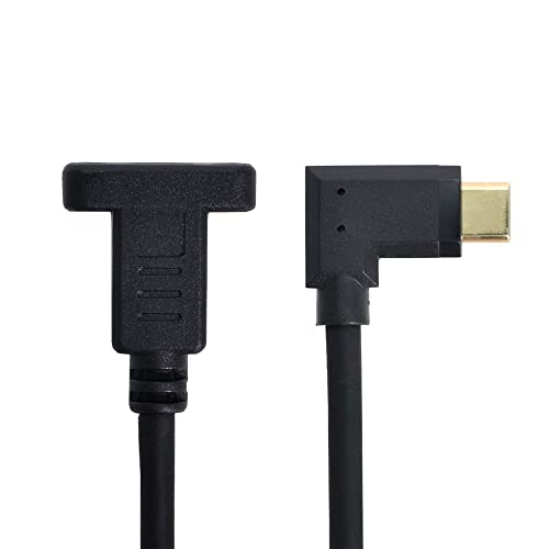 Xiwai 90 Grad links und rechts abgewinkeltes USB-C-USB-3.1-Typ-C-Stecker auf Buchse, Verlängerungsdatenkabel, 30 cm von xiwai