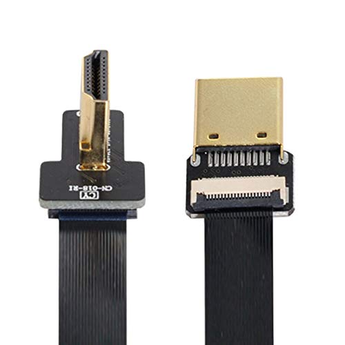 xiwai CYFPV FPV HDMI Stecker auf Links abgewinkelt 90D HDMI Stecker HDTV FPC Flachkabel für FPV HDTV Multicopter Luftaufnahmen (0,1M) von xiwai
