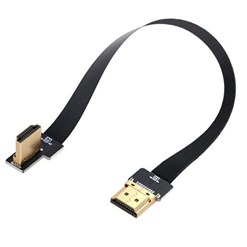Xiwai CYFPV FPV HDMI Stecker auf rechtwinkliges 90D HDMI Stecker HDTV FPC Flachkabel für FPV HDTV Multicopter Luftaufnahmen (0,2M) von xiwai