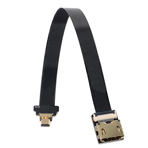 xiwai CYFPV HDMI Buchse auf Micro HDMI Stecker Verlängerung FPC Flachkabel 1080P für FPV HDTV Multicopter Luftaufnahmen (0.5M) von xiwai