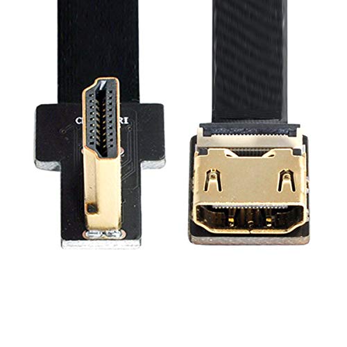 Xiwai CYFPV rechtwinkliger 90-Grad-HDMI-Stecker auf Buchse, FPC-Flachkabel für HDTV-Multicopter, Luftfotografie (0,8 m) von xiwai
