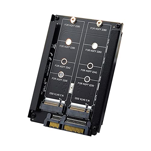 Xiwai Dual NGFF B+M Key M.2 SSD-Karte JOBD Raid0 Span Bridge zu 2,5-Zoll-SATA-Combo-HDD-Festplattengehäuse von xiwai
