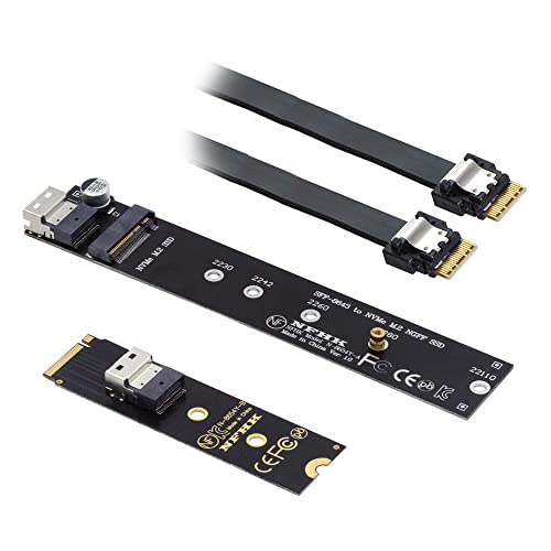 xiwai NGFF M-Key NVME Stecker zu Buchse Verlängerungskabel 40cm mit SFF-8654 Stecker für Mainboard SSD 2280/22110 von xiwai