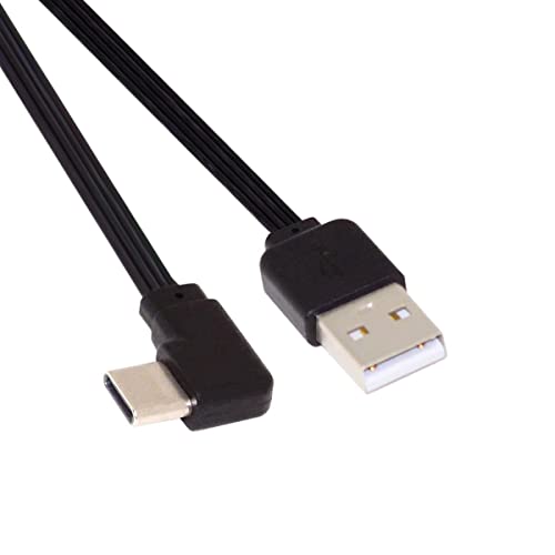Xiwai USB 2.0 Stecker auf USB-C Typ-C links rechts abgewinkelt 90 Grad Daten flach Slim FPC Kabel für FPV & Disk & Phone von xiwai