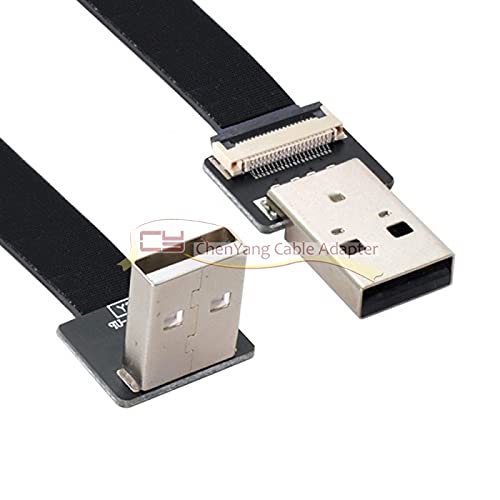 Xiwai USB 2.0 Typ-A-Stecker auf Typ-A-Stecker, flach, flach, FPC-Kabel, 90 Grad, für FPV, Disk und Scanner und Drucker von xiwai