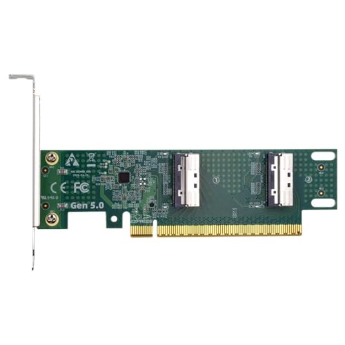 xiwai 16x PCIE5.0 PCI-Express auf Dual MCIO 8i SFF-TA-1016 VROC Mini Cool Edge IO Virtual RAID Adapter für Mainboard SSD Grafikkarte xiwai 16x PCIE5.0 PCI-Express auf Dual MCIO 8i SFF-TA-1016 VROC Mini Cool Edge IO Virtual RAID Adapter für Mainboard SSD Grafikkarte von xiwai