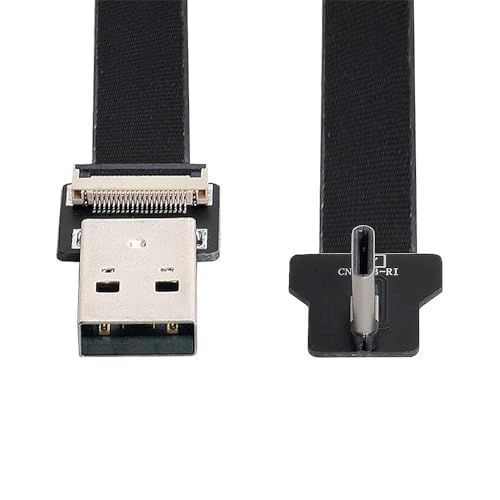 xiwai 2,0 m rechtwinkliger USB-2.0-Typ-A-Stecker auf USB-C-Stecker, flach, flach, FPC-Kabel für FPV, Disk und Telefon von xiwai
