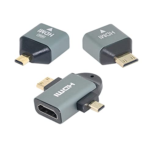 xiwai 3pcs/Set Micro & Mini HDMI zu HDMI-kompatibel 1,4 weiblich 2-in-1 Combo Adapter 4K@60hz xiwai 3pcs/Set Micro & Mini HDMI zu HDMI-kompatibel 1,4 weiblich 2-in-1 Combo Adapter 4K@60hz von xiwai