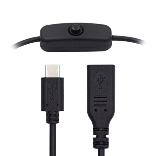 xiwai 4A USB-C Typ C Stecker auf Buchse Kabel Ein-/Aus-Schalter für Laptop-Tastatur Raspberry Pi 4B Aufladen von xiwai
