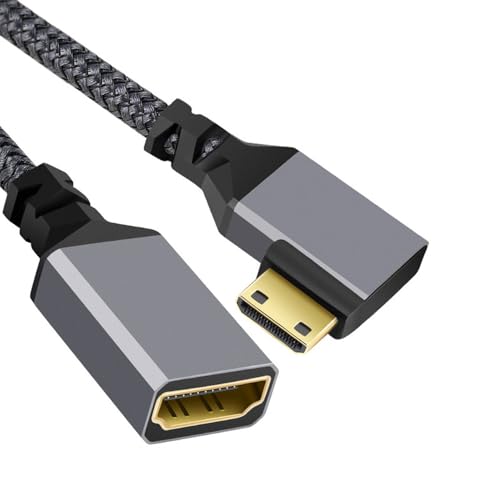 xiwai 4K Mini HDMI 1.4 Mann 90 Grad rechtwinklig auf HDMI weibliches Verlängerungskabel für DV MP4 Kamera DC Laptop von xiwai