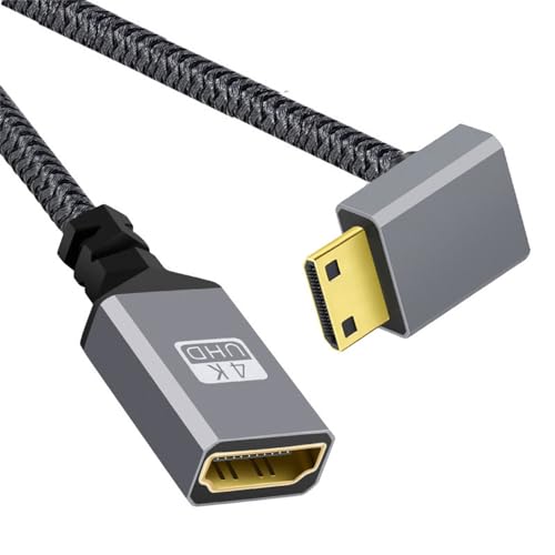xiwai 4K MINI HDMI 1.4 männlicher 90 Grad nach unten gewinkelt auf HDMI weibliches Verlängerungskabel für DV MP4 Kamera DC Laptop xiwai 4K MINI HDMI 1.4 männlicher 90 Grad nach unten gewinkelt auf HDMI weibliches Verlängerungskabel für DV MP4 Kamera DC Laptop von xiwai