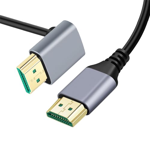 xiwai 8K HDMI 2.1 Ultra dünn HDTV-Kabel 1M 4K Hyper Super Flexible Slim Cord Up abgewinkeltes 90-Grad-Typ-A-Mann zum Männchen für Computer HDTV Projector Home Theater xiwai 8K HDMI 2.1 Ultra dünn HDTV-Kabel 1M 4K Hyper Super Flexible Slim Cord Up abgewinkeltes 90-Grad-Typ-A-Mann zum Männchen für Computer HDTV Projector Home Theater von xiwai