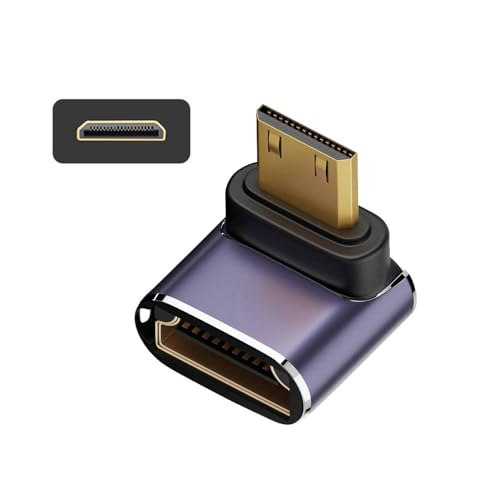 xiwai 8K abwärts gewinkelte Mini HDMI Stecker auf HDMI 2.1 Weibliche UHD Verlängerung Gold Konverter Adapter Unterstützung 8K 60hz HDTV von xiwai