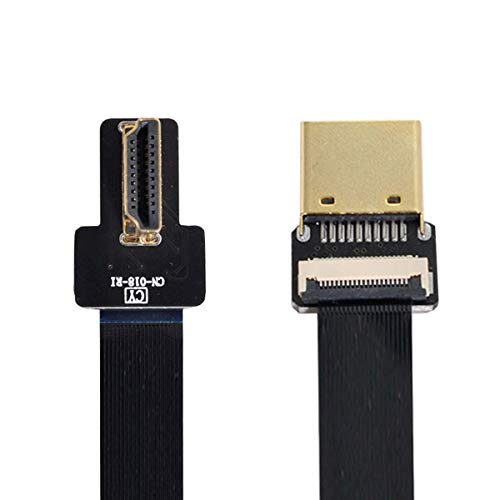 xiwai CYFPV FPV HDMI Stecker auf Links abgewinkelt 90D HDMI Stecker HDTV FPC Flachkabel für FPV HDTV Multicopter Luftaufnahmen (0.5M) von xiwai