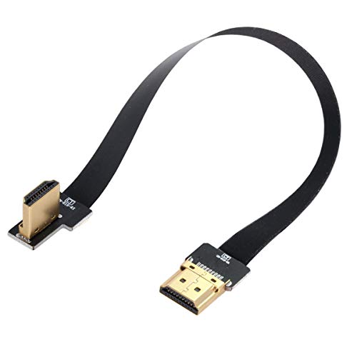 xiwai CYFPV FPV HDMI Stecker auf rechtwinkliges 90D HDMI Stecker HDTV FPC Flachkabel für FPV HDTV Multicopter Luftaufnahmen (0,2M) von xiwai