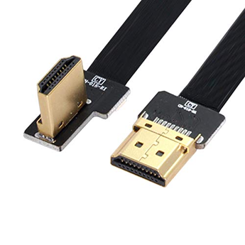 xiwai CYFPV FPV HDMI Stecker auf rechtwinkliges 90D HDMI Stecker HDTV FPC Flachkabel für FPV HDTV Multicopter Luftaufnahmen (0.8M) von xiwai