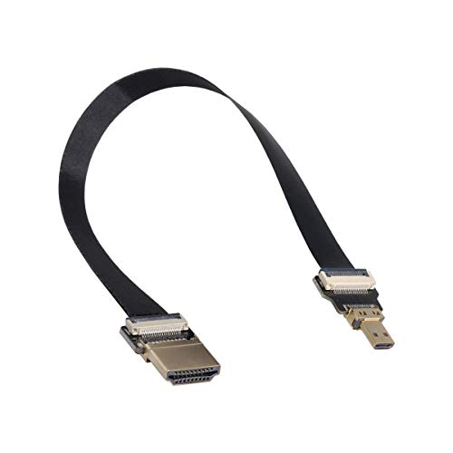xiwai CYFPV HDMI Stecker auf Micro HDMI Stecker Verlängerung FPC Flachkabel 1080P für FPV HDTV Multicopter Luftaufnahmen (0,8m) von xiwai